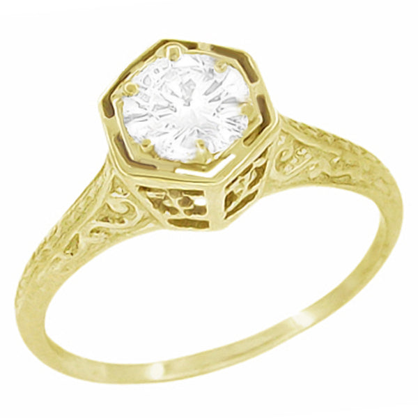 Hexagon Rings • Hexagon Engagement Rings