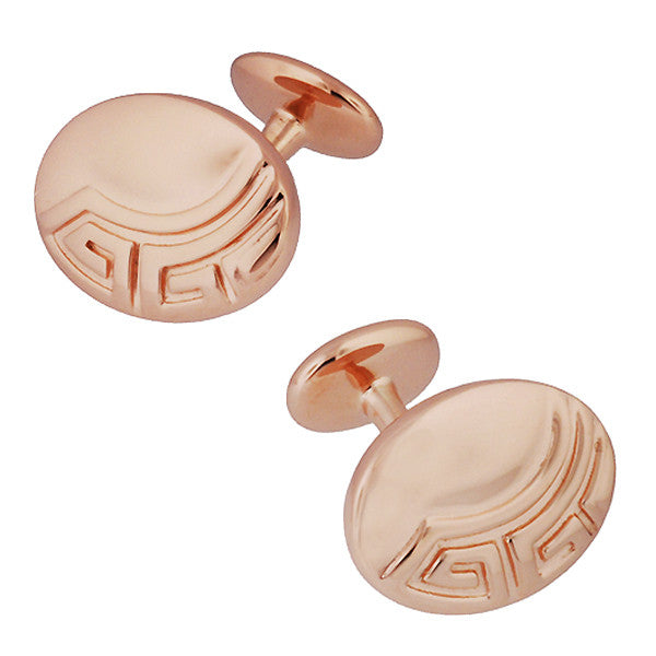 DUVERNET ROSE GOLD AND RED CUFFLINK