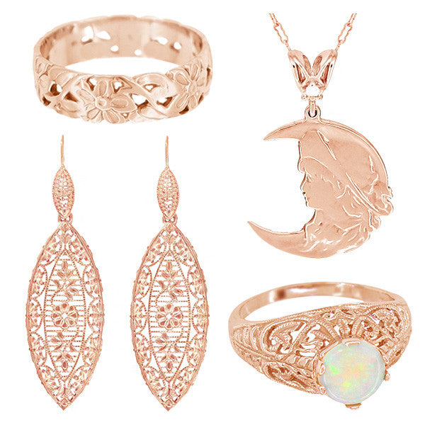 Vintage Rose Gold Jewelry