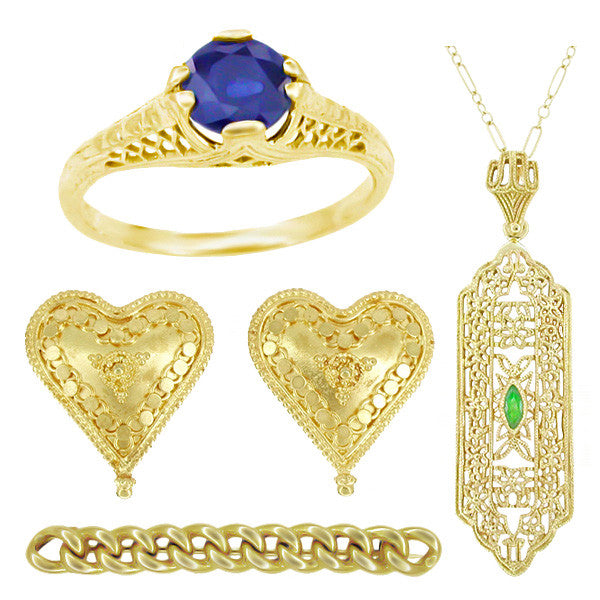 Vintage Yellow Gold Jewelry