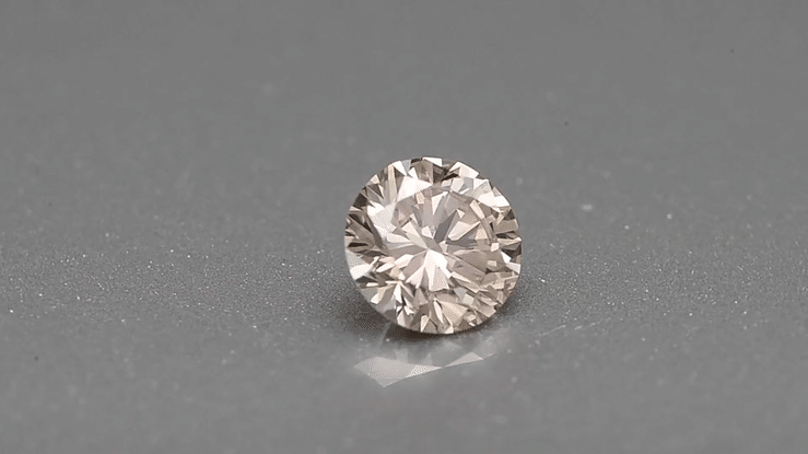 0.36 Carat Loose Pale Pink Champagne Diamond | Natural Color Round Brilliant VS1 Clarity - Item: D256 - Image: 3