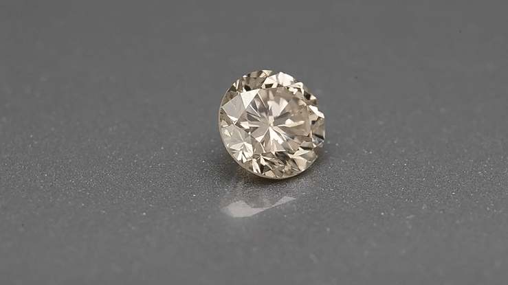 0.39 Carat Loose Champagne Diamond | Natural Round Brilliant VS2 Clarity - Item: D254 - Image: 3