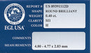 0.40 Carat H Color SI1 Clarity Loose Diamond | Round Brilliant | EGL Report