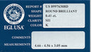 0.41 Carat K Color SI1 Clarity with EGL USA Report - Natural Loose Round Diamond