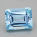 Gorgeous Robin's Egg Blue Fine Loose Emerald Cut Aquamarine 2.71 Carats | Natural 10x8mm Rectangle Gemstone
