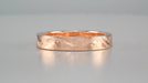 14 Karat Rose Gold 5mm Wide Western Hand Engraved Scrolls & Leaves Vintage Style Wedding Ring