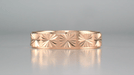 14 Karat Rose Gold Engraved Stars 1960's Mid Century Modern Wedding Band - 5mm Wide