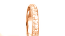 Rose Gold 1920s Art Deco Square Flowers Vintage Style Wedding Ring - 3.5mm Wide
