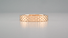 14K Rose Gold Basketweave Wedding Ring - 1960's Design - 4mm Wide