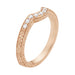 14K Rose Gold Royal Crown Hugger Diamond Wedding Band
