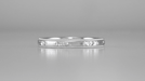 1920's Art Deco Flowers and Bars Platinum Wedding Ring
