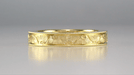 1920's Design Art Deco Yellow Gold Vintage Style Engraved Floral Wedding Ring with Millgrain Edging - 4mm Wide