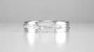 1930's Art Deco 5mm Wide Floral Carved Men's Platinum Wedding Band