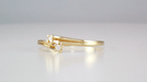 1950's Retro Moderne Yellow Gold Bypass Diamond Ring