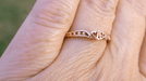 1960's Cuddling Sweet Hearts Filigree Promise Ring in 10K or 14K Yellow Gold