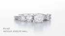 1960's Floating Diamonds Vintage Engagement Ring in Platinum