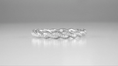 1970's Vintage Inspired Platinum Twisted Rope Wedding Band - 2.8mm Wide