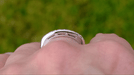 1980's Squared Top Old Single Cut Diamonds Vintage Wedding Band in 14K White Gold