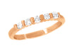 14K Rose Gold 1980's Channel Set Diamond Wedding Band