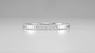 Art Deco Engraved Wheat Wedding Band in 14 Karat White Gold
