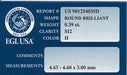 0.39 Carat H Color Diamond SI2 Clarity with EGL USA Report | Good Cut
