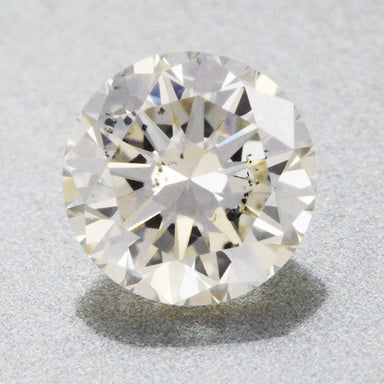 0.39 Carat Natural Faint Yellow Loose Round L Color Diamond SI2 Clarity | EGL USA Report | Good Cut