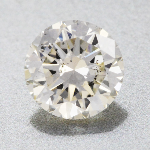 0.39 Carat Natural Faint Yellow Loose Round L Color Diamond SI2 Clarity | EGL USA Report | Good Cut