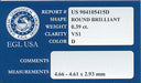 0.39 Carat D Color VS1 Clarity with EGL USA Report | Loose Round Diamond