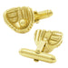 Baseball Glove and Baseball Cufflinks in Sterling Silver with Yellow Gold Finish