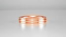 4mm Retro Moderne Double Grooved Wedding Band in 14K Rose Gold