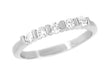 1980's Channel Set 5 Diamond Wedding Ring in White Gold - 14K or 18K