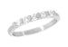1980's Channel Set 5 Diamond Wedding Ring in White Gold - 14K or 18K