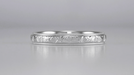 Antique Style Art Deco Dogwood Flowers Wedding Band in 10K, 14K, or 18K White Gold