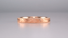 Antique Style Hand Engraved Hawaiian Maile Leaves Wedding Band in 14 Karat Rose Gold - 3mm Wide