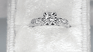 Arden 1950's Vintage Diamond Engagement Ring in 18 Karat White Gold