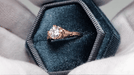 Art Deco 3/4 Carat Vintage Engraved Engagement Ring Mounting with Filigree Flowers for a 6mm Round Stone in 14 Karat Rose Gold