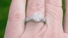 Art Deco 1 - 1.25 Carat Platinum Filigree Engraved Wheat Engagement Bezel Ring Setting
