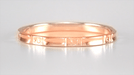 Art Deco Sculptural Floral Wedding Band in 14 Karat Rose Gold - 2.5mm Wide