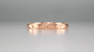 Art Deco 1920's Style 14 Karat Rose Gold Flowers and Bars Wedding Band