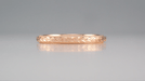 Art Deco 2.5mm Wide Hand Carved Wheat Rose Gold Antique Design Domed Wedding Ring with Milgrain Edges