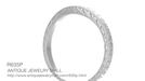 Art Deco Curved Wheat Wedding Band in Platinum