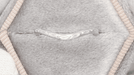 Art Deco Olive Leaves and Wheat Engraved Curved Wedding Band in White Gold - 10K, 14K or 18K