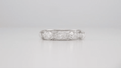 Art Deco Drakeville Engraved Antique Filigree Diamond Wedding Band in Platinum - Size 7 1/4