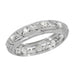 Art Deco Ellington Vintage Diamond Wedding Band in Platinum - Size 6