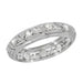Art Deco Ellington Vintage Diamond Wedding Band in Platinum - Size 6