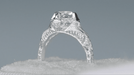 Art Deco Engraved Filigree White Topaz Promise Ring in Sterling Silver