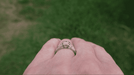 Art Deco Engraved Filigree Heirloom Diamond Engagement Ring in Platinum