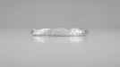 Art Deco Hand Engraved Wheat Millgrain Wedding Band in White Gold - 2.5mm Wide