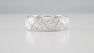 Art Deco Hopewell Vintage Platinum Filigree Diamond Wedding Band - Size 9