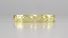 Art Deco Flowers and Leaves Carved Wedding Ring in Yellow Gold - 10K, 14K or 18K
